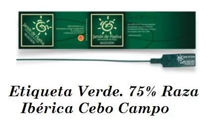 etiqueta verde raza iberica de cebo campo