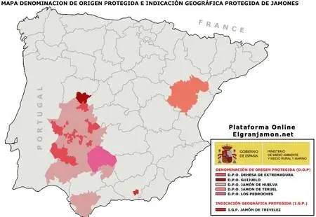 Herkunftsbezeichnung von iberischen Schinkens